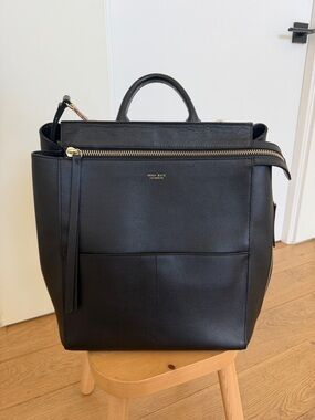 Mina Baie Black Leather handbag/backpack